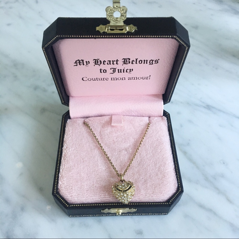 Juicy Couture Gold Heart Wish Necklace